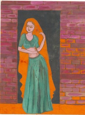 Rashmi Varma; Waiting, 2011, Original Painting Oil, 12 x 10 inches. Artwork description: 241    Wait is worth ...