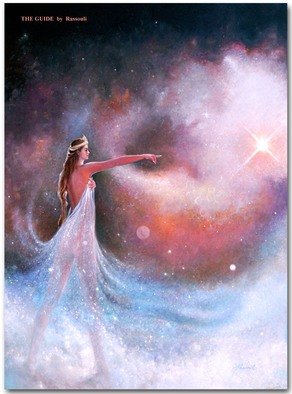 Freydoon Rassouli; The Guide, 2008, Original Painting Oil, 34 x 46 inches. Artwork description: 241 A cosmic Ethereal, figurative space painting in Representational form by Freydoon Rassouli ...
