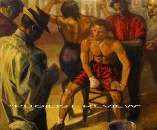 Ron Anderson; Pugilist Review, 2003, Original Painting Oil, 46 x 37.5 inches. Artwork description: 241  Original oil painting by Ohio artist Ron Anderson. Painting entitled Pugilist Review. Painting is priced and sold unframed. Buyer is responsible for all shipping fees, insurance costs and any applicable sales tax and duties. Artist reserves all rights to reproduction and copyright.   ...