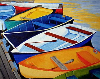 Renee Rutana; Among Friends, 2009, Original Painting Oil, 30 x 24 inches. Artwork description: 241 Rowboat Art,  Rockport, Massachusetts...