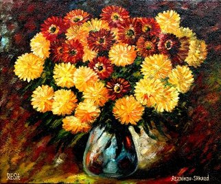 Yosef Reznikov;  Flovers , 2013, Original Painting Other, 50 x 60 cm. Artwork description: 241   Still life, flowers, roses, original, painting, bouquet of roses bouquet  ...