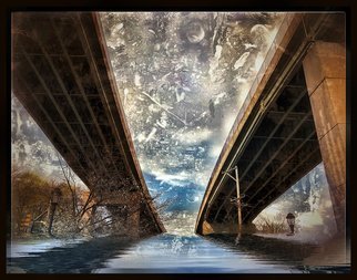 Robert Reinhardt; Roosevelt Expressway Overpass, 2017, Original Digital Art, 24 x 18 inches. Artwork description: 241 Philadelphia, Overpass, Travel, Transportation...