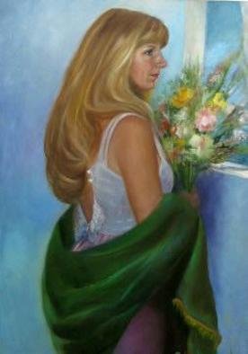 Luisa Cleaves Luisa F. V. Cleaves Gallery; The Gardener S Lover, 2005, Original Painting Oil, 29 x 39 inches. Artwork description: 241 The Gardener' s Lover- Portrait of Theresa Clark ( Women of Cape Ann Collection) ...