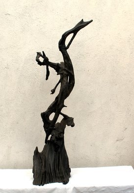 Revaz Verulidze; Decorative Composition, 1997, Original Woodworking, 40 x 130 cm. Artwork description: 241  Im a self- taught sculptor. The material I work with is black wood which I obtain from the marshland of Kobuleti, Such kind of wood can be found only in Africa and Georgia. The style is abstraction- surrealistic. The works have been sold in many countries of ...