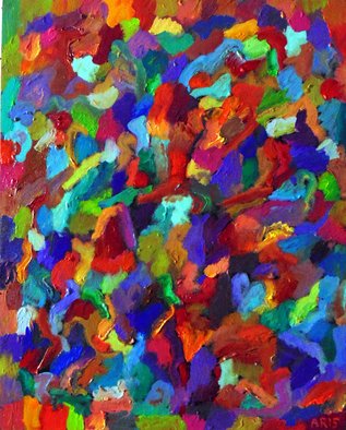 Arthur Robins; THINGS I SAID TODAY, 2015, Original Painting Oil, 16 x 20 inches. Artwork description: 241  EXPRESSIONISM, ABSTRACT, COLORFUL, RICH COLORS, JOYFUL,  ...