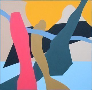Rick Borgia; Confluence, 2017, Original Painting Acrylic, 60 x 60 inches. Artwork description: 241 Larger landscape abstract depicting the confluence of the Olentangy and Scioto rivers Columbus Ohio...