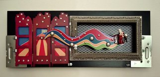 Roberta Masciarelli; The Circus Is Coming, 2013, Original Mixed Media, 30 x 11 inches. Artwork description: 241   Acrylics paintings on wood assembled withhardware. Made 70% with found objects More views & info: 