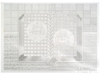 Robert Robbins; Book Of Ships, 1989, Original Illustration, 30 x 22 inches. Artwork description: 241  Book,  ships,  illusion,  page,  designs ...