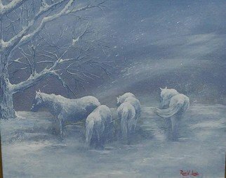 Ronald Lunn; Spirits Of The Storm, 2017, Original Painting Oil, 20 x 16 inches. Artwork description: 241 For the love of our horse family...