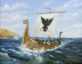 Ronald Lunn; Viking Voyage, 2020, Original Painting Oil, 20 x 18 inches. Artwork description: 241 Being of Viking Heritage, I felt compelled to create this piece of art. ...