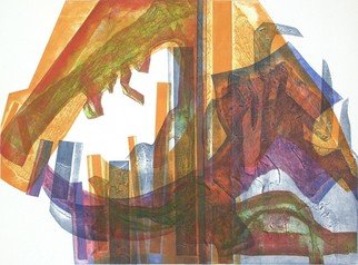 Rosalyn M. Gaier; Two Measures Of Forte Wit..., 1990, Original Printmaking Other, 38 x 28 inches. Artwork description: 241  This hand- pulled collagraph was inspired by the artists experience as a member of a Cleveland Orchestra chorus under direction of Robert Shaw. ...