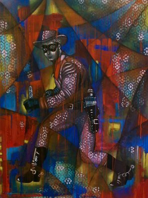 Ricardo Garcia; Lonely Ranger, 2015, Original Painting Acrylic, 3 x 4 feet. Artwork description: 241     Vibrant contempory, pop art created by being influence of daily icons in the heart of Downtown Los Angeles.    ...