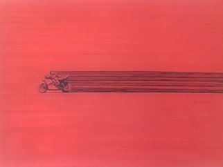 Robert Jessamine; Acceleration, 2017, Original Painting Acrylic, 40 x 30 inches. Artwork description: 241 abstract based on an accelerating motorcycle...