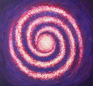Robert Jessamine; Galactica, 2021, Original Painting Acrylic, 21 x 21 inches. Artwork description: 241 Abstract image based on the shape of a spiral galaxy using a splatter painting technique...