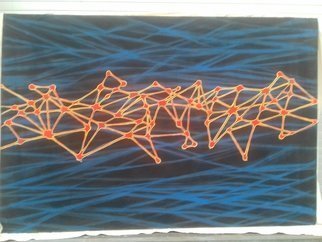 Robert Jessamine; Heat Matrix, 2018, Original Painting Acrylic, 72 x 48 inches. Artwork description: 241 Abstract image based on a materials science concept of using heat instead of electromagnetism as a way of storing data. ...