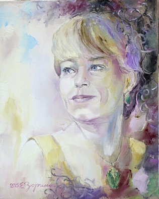 Elena Zorina; Self Portrait, 2015, Original Painting Oil, 40 x 50 cm. Artwork description: 241  Custom portrait photo portrait oil pastel portrait, portrait of the schedule, a portrait of a modern, pop art portrait ...