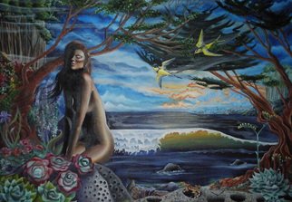 Sabrina Michaels; Sonoma Daydream, 2006, Original Painting Oil, 40 x 28 inches. Artwork description: 241  This dreamy landscape was inspired by a day spent on the beautiful Sonoma Coast of Northern California. ...