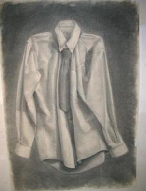 Salvatore Victor; Sans Hanger, 2005, Original Drawing Charcoal, 30 x 40 inches. Artwork description: 241 charcoal on rives b. f. k. ...