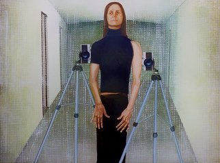 Sandra Maarhuis; Me At My Place, 2007, Original Painting Oil,  110 cm. Artwork description: 241  Selfportrait ...