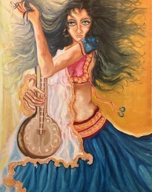 Sangeetha Bansal, Serenity, 2015, Original Painting Oil, size_width{Dance_to_the_tune_of_my_love-1486486257.jpg} X 28 inches