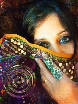 Sangeetha Bansal, 'Ripple Enigma', 2015, original Photography Digital, 12 x 16  x 1 inches. Artwork description: 2307  Digital photograph of a woman with enigmatic mysterious eyes.              ...