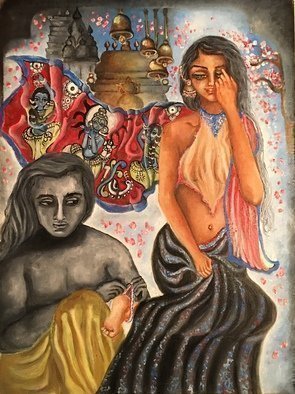 Sangeetha Bansal; Obeisance, 2017, Original Painting Oil, 12 x 16 inches. Artwork description: 241 Oil painting about love. Of a love so deep, it could be a prayer, it could be worship. Its about a love so passionate that it makes you bow down your head in awe. its a love that fills your body and soul with deep reverence. The ...