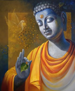 Sanjay Lokhande; Budhha Wisdom, 2016, Original Painting Acrylic, 36 x 30 inches. Artwork description: 241 The Painting is based on the Philosophy of the Buddha   Buddhism...