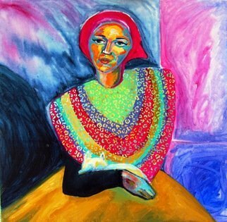 Sarangello Raquel;  SELENE Woman Beauty, 2015, Original Painting Acrylic, 100 x 100 cm. Artwork description: 241     ACRICILC ON CANVAS                ...