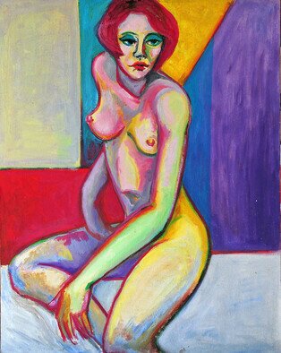 Sarangello Raquel; Nude Woman Figurative, 2015, Original Painting Oil, 50 x 64 cm. Artwork description: 241 Female Nude Work inspired by women, their nudity, the sensual lines of their curves are combined with the look of the model. She makes the consultations that she deems necessary. Collectors are invited to visit all the works of the artist Raquel SarA! ngello. Make a gift ...