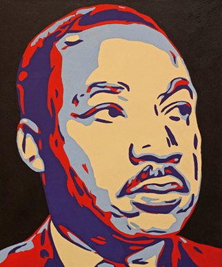David Mihaly; Dr Martin Luther King Jr, 2017, Original Painting Acrylic, 20 x 24 inches. 