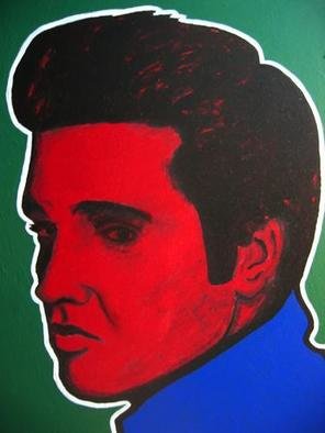 David Mihaly, 'Elvis', 2004, original Painting Acrylic, 20 x 24  x 1 inches. Artwork description: 1911 Pop portrait of Elvis Presley...