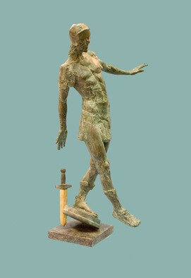 Serhii Brylov; Alternative, 2004, Original Sculpture Bronze, 38 x 76 cm. Artwork description: 241 Choice is a stage of the will that involves giving preference to rejecting one of two or more alternatives, sometimes after a period of deliberation. ...