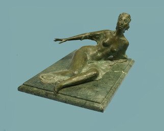 Serhii Brylov; Venus Queen Of Dreams, 2022, Original Sculpture Bronze, 50 x 34 cm. Artwork description: 241  The Birth of Venus  is a classic interpretation of the ancient myth about the birth of the goddess of love, beauty and tenderness, Aphrodite  in the tradition of Roman mythology, her name is Venus . How it is born and appears on land from sea foam. Everyone who ...