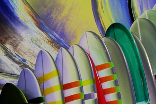 Shelley Catlin; Surfboards For Sale, 2014, Original Photography Digital, 50 x 40 inches. Artwork description: 241   California surfboards, vibrant colors, beach    ...