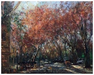 Shengfan Huang; Fall In Spain, 2016, Original Painting Oil, 80 x 100 cm. Artwork description: 241 Original oil painting by the artist Shengfan Huang, who graduated from  Shanghai Academy of Fine Arts in 2008 and graduated from Central Saint Martins  University of the Arts London  in 2012.- 2009 Uk oxo tower Ch- ers art exhibition in London  art or work  selected by top20 ...