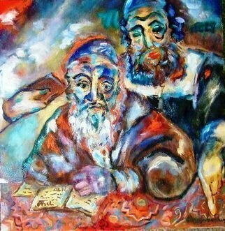 Shoshannah Brombacher, 'Study', 2007, original Painting Oil, 12 x 12  x 1 cm. Artwork description: 1758 I was born in Amsterdam and researched the 17th century Sephardic community of Amsterdam.  This resulted in a series of historical paintings, like this one, a rabbi studying a text.  Its not for sale but I have many more historical paintings. ...