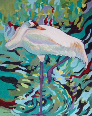 Sharon Nelsonbianco; Curious Birds CYNTHIA, 2014, Original Painting Acrylic, 16 x 20 inches. Artwork description: 241 contemporary art, acrylic painting, waterscape, birds, , nature, water, tranquility, peace, wildlife, , series format, Sharon Nelson- Bianco, southern artist, , colorful, colorist, Florida, water birds, expressionist, Florida artist, Florida, wildlife, water fowl, vivid, expressionism    ...