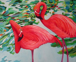 Sharon Nelsonbianco; Curious Birds JESS And LO..., 2014, Original Painting Acrylic, 20 x 16 inches. Artwork description: 241 contemporary art, acrylic painting, waterscape, birds, , nature, water, tranquility, peace, wildlife, , series format, Sharon Nelson- Bianco, southern artist, , colorful, colorist, Florida, water birds, expressionist, Florida artist, Florida, wildlife, water fowl, vivid, expressionism   ...