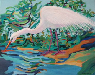 Sharon Nelsonbianco; Curious Birds SAM, 2014, Original Painting Acrylic, 20 x 16 inches. Artwork description: 241                contemporary art, acrylic painting, waterscape, birds, , nature, water, tranquility, peace, wildlife, , series format, Sharon Nelson- Bianco, southern artist, , colorful, colorist, Florida, water birds, expressionist, Florida artist, Florida, wildlife, water fowl, vivid, expressionism               ...