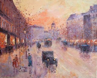 Slobodan Paunovic; Along The Boulevard  1930 Y, 2010, Original Painting Oil, 40 x 50 inches. Artwork description: 241  Original workBuying directly from the autorFree shipping...