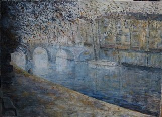 Slobodan Paunovic; Avec Seine Pont Neuf Paris, 2017, Original Painting Acrylic, 28 x 20 inches. Artwork description: 241 OriginalI was inspired by that nice motif in liveI hope that the viewers will feel that...