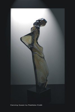 Rastislav Kralik Spada; Dancing Queen, 2011, Original Sculpture Glass, 23 x 63 cm. Artwork description: 241  Glass sculpture by Rastislav Kralik, Mold melting glass, cut and polished ...