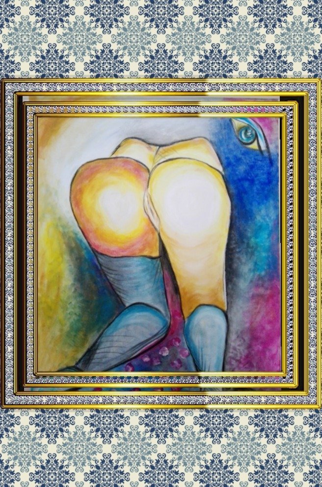 Sonya Chaushka; Sex Under The Moon, 2017, Original Painting Acrylic, 50 x 60 cm. Artwork description: 241 sex, erotica, sonya chaushka, art, painting, ...