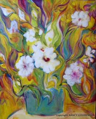 Nancy Goodenow; Bright Flowers, 2016, Original Painting Acrylic, 16 x 20 inches. Artwork description: 241  Original            ...