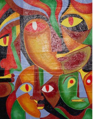Shribas Adhikary; Pluralism Through Colour, 2015, Original Painting Oil, 18 x 25 inches. Artwork description: 241    this painting realistic figurative The creation of original art to me. This is my abstract imagination. pluralism through variety colour facial expression showed and feelings. I am sorry this painting art work incomplete. the painting work continuing. when completed the art of painting next I, ll load ...