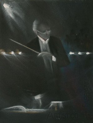 Susan Ross Donohue; The Conductor, 2007, Original Pastel Oil, 8 x 11 inches. 