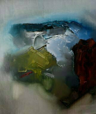 Stefan Fiedorowicz, 'A River Keeps Its Secrets', 2010, original Painting Oil, 50 x 50  x 3 cm. Artwork description: 2448               lyrical abstraction, contemporary art, stefansart. com              ...