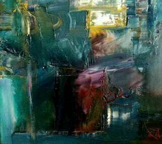 Stefan Fiedorowicz, 'A Visceral Expression', 2015, original Painting Oil, 70 x 70  x 5 cm. Artwork description: 1758  lyrical abstraction, abstract art, contemporary art, Stefan Fiedorowicz,...
