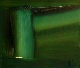 Stefan Fiedorowicz, 'Colourless Green Idea 2', 2007, original Painting Oil, 30 x 30  x 4 cm. Artwork description: 2103 Initially it was an idea looking for a place to happen. The strength in my emotion was like thunder in the air. I became intoxicated by the idea and felt unshackled. I choose viridian green, the darker side of spring green as the season is upon us. ...