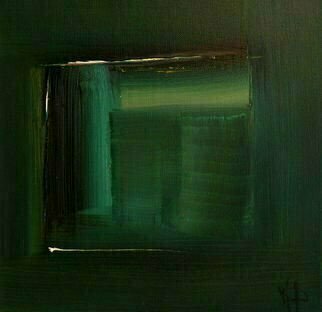 Stefan Fiedorowicz, 'Colourless Green Idea', 2007, original Painting Oil, 30 x 30  x 4 cm. Artwork description: 2103 Viridian Series 2. Initially it was an idea looking for a place to happen. The strength in my emotion was like thunder in the air. I became intoxicated by the idea and felt unshackled. I choose viridian green, the darker side of spring green as the season ...